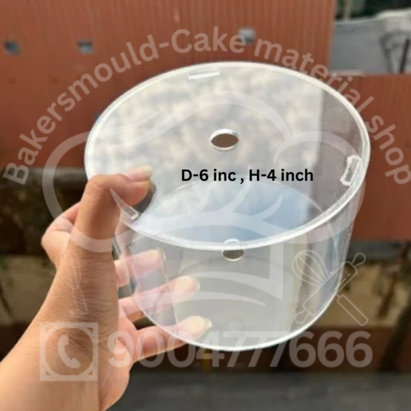 6 Inch Clear Acrylic Cake Spacer – 4 Inch Height Transparent Cake Separator