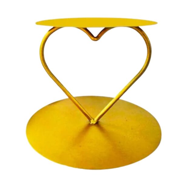 Metallic Heart Shape Cake Spacer – Golden Foldable Dessert & Cupcake Stand