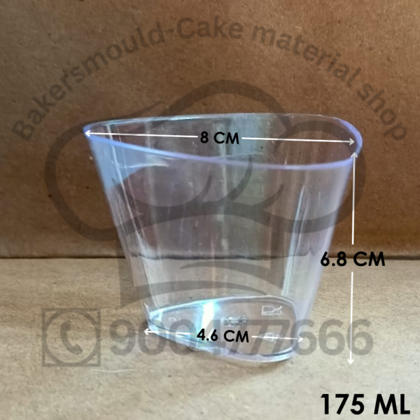 175ML Acylic Triangle Moose Cup with Lid ps-2