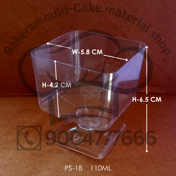 110 ML Acrylic Moose Cup With Stand For Desert PS-18