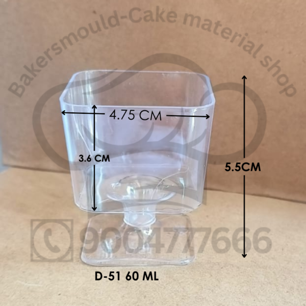 60 ML Acrylic Moose Cup With Stand For Desert D-51