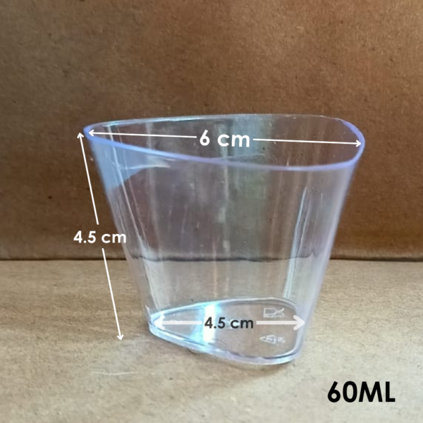 60 ML TRAINGLE ACRYLIC MOOSE CUP FOR DESERT