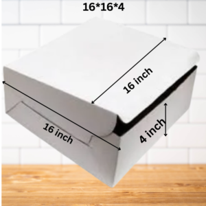 Heavy Duty 16x16x4 Inch 400 GSM Paper Cake Box for Wholesale Delivery
