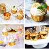 Premium Golden Aluminium Foil Baking Cups 50 Pieces