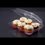 6 Cavity Cupcake Box with Clear Window and Insert Holder