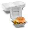 6 Inch Bagasse Bento Cake Box Eco Friendly Clamshell Packaging